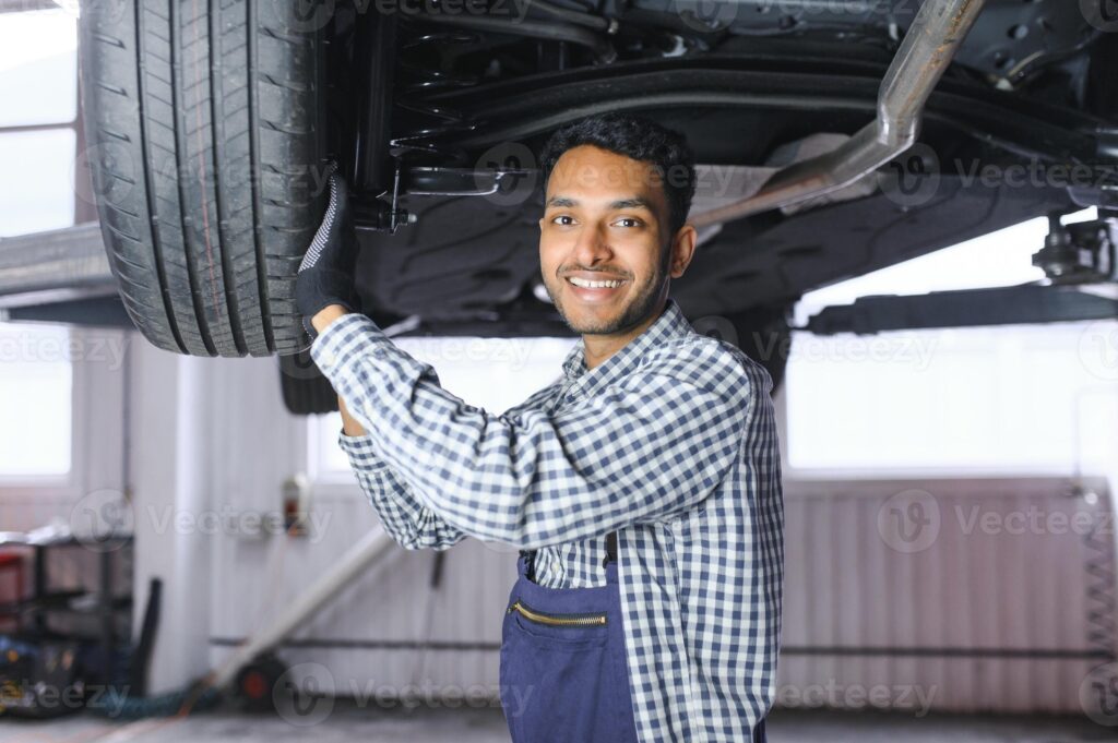 imgi 111 service repair and profession concept indian mechanic at car service photo